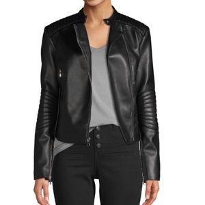 Kendall And Kylie Faux Leather Black Jacket